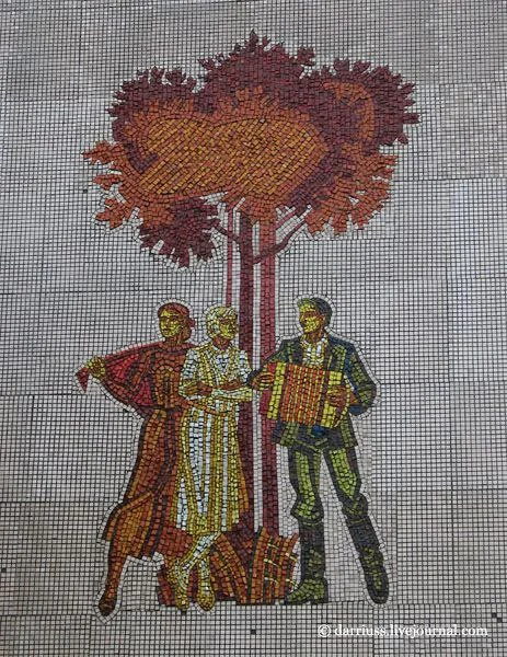 Мозаика на Доме культуры в Замостье