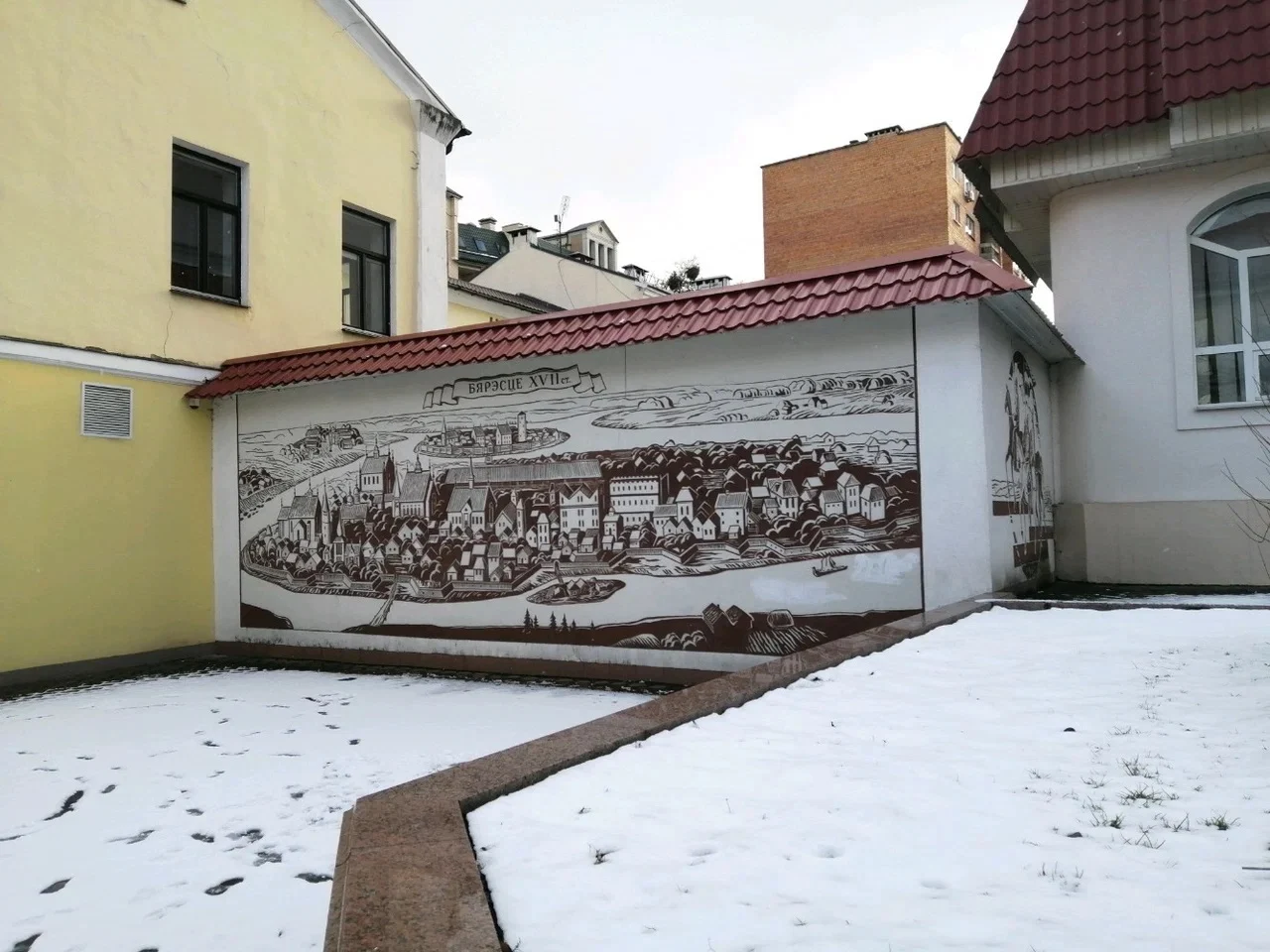 Сграффито "Бярэсце XVIIв"
